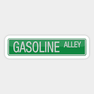 Gasoline Alley Road Sign Sticker